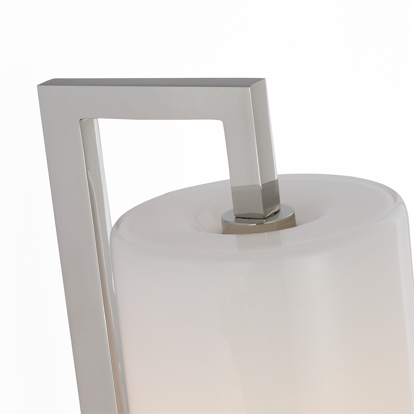 Bowen 28" Linear Bath Sconce | Polished Nickel | White Glass Shade