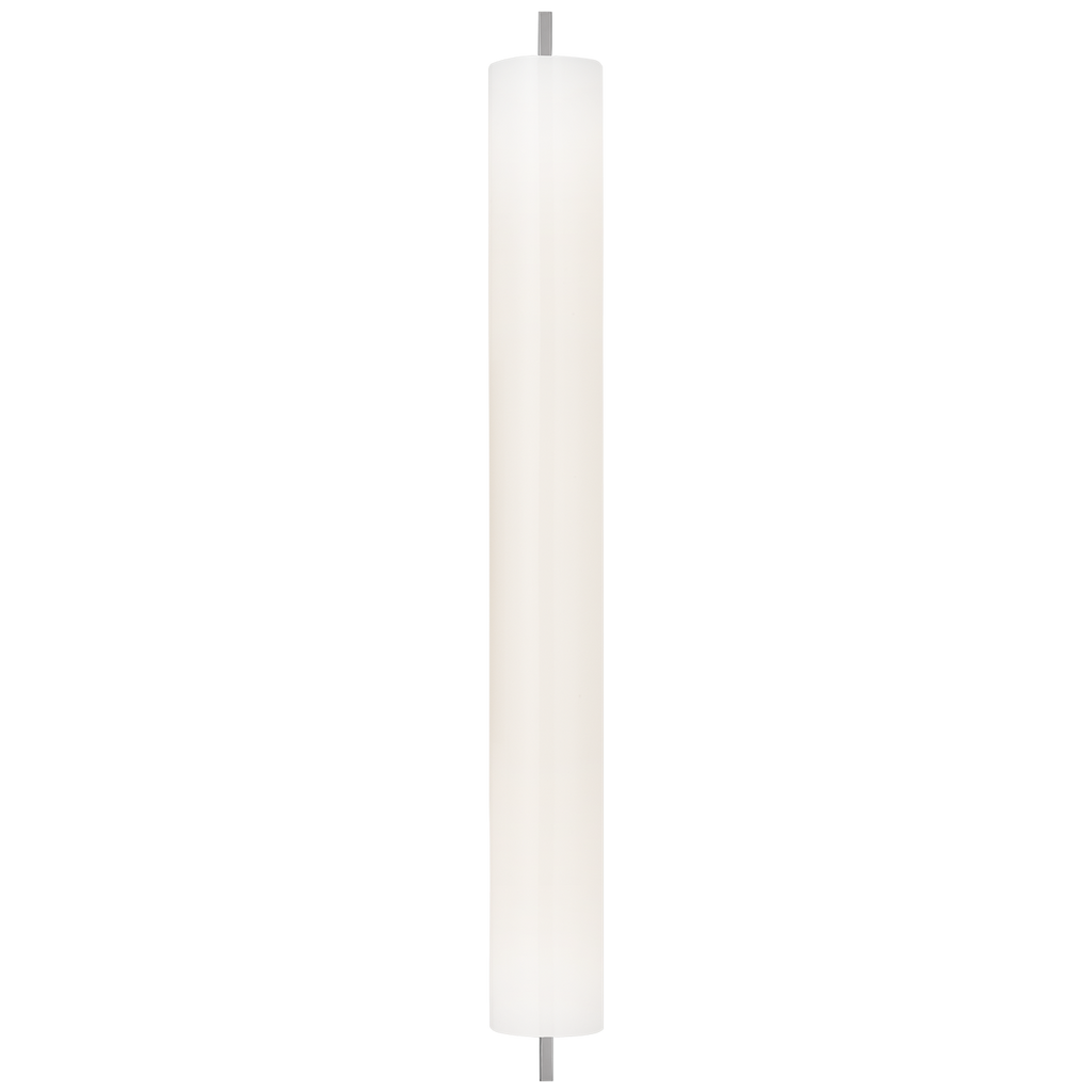 Bowen 28" Linear Bath Sconce | Polished Nickel | White Glass Shade