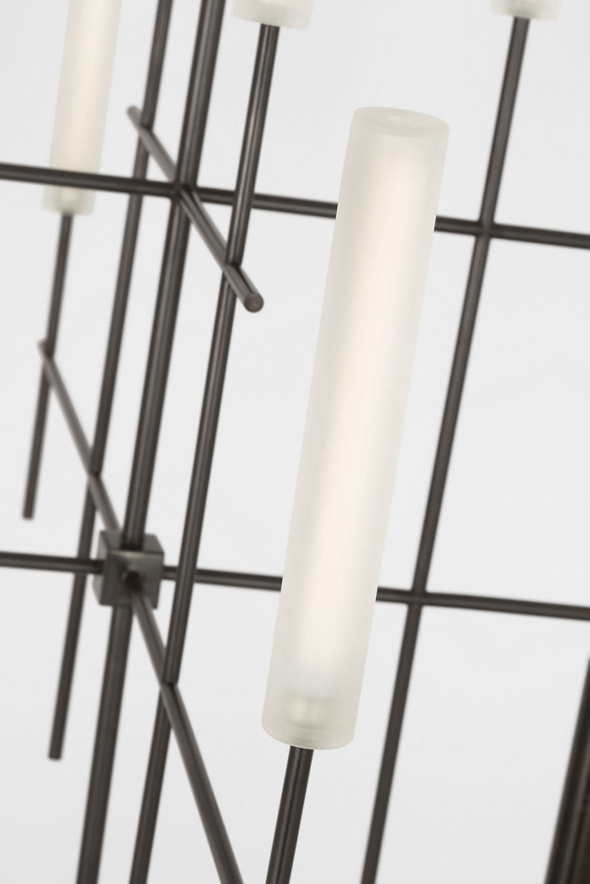 Fay 32" Chandelier | Bronze | Frosted Glass