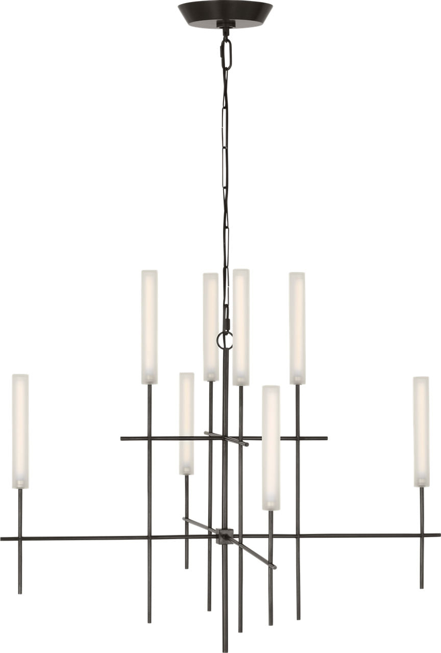 Fay 32" Chandelier | Bronze | Frosted Glass