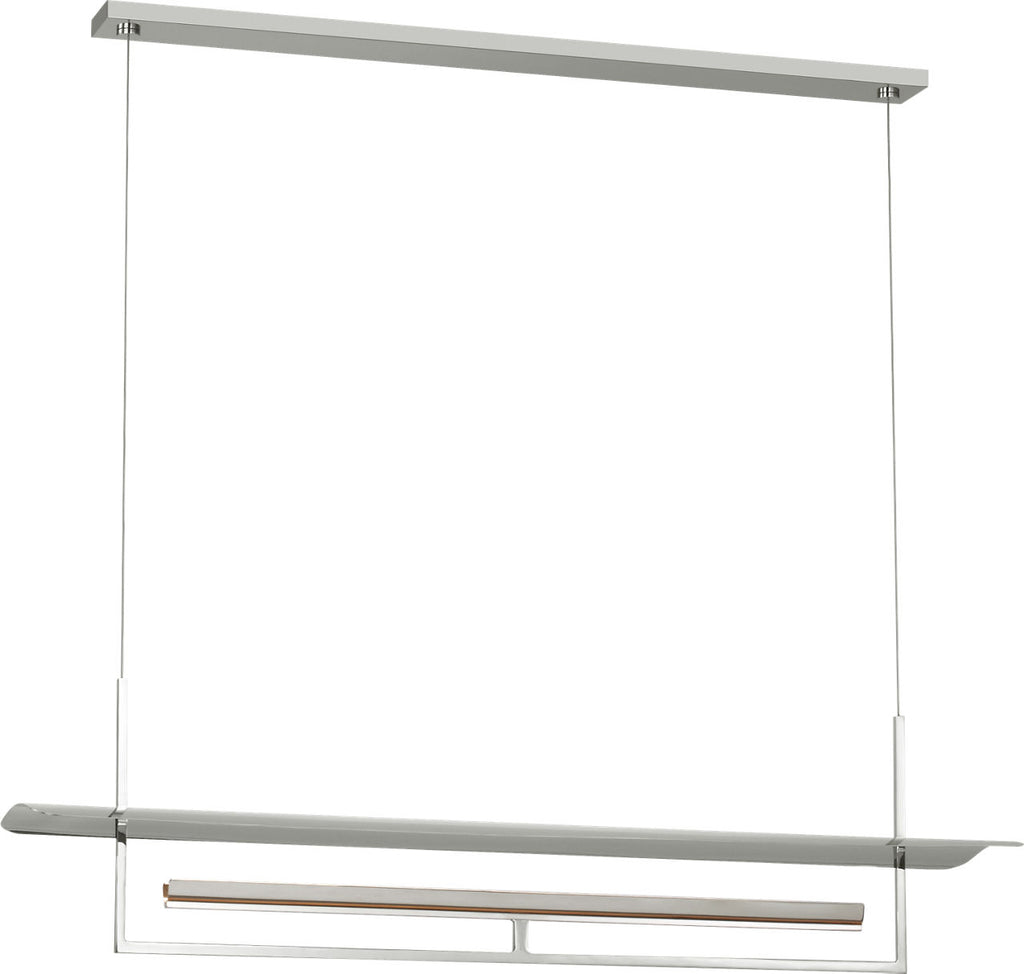 Tristan 54" Reflector Linear Chandelier | Polished Nickel