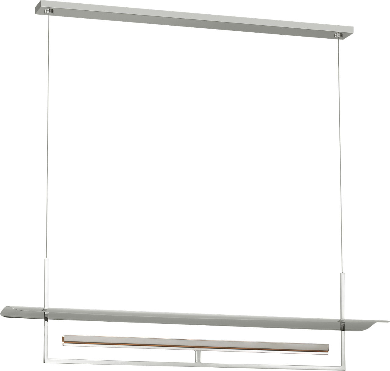Tristan 54" Reflector Linear Chandelier | Polished Nickel