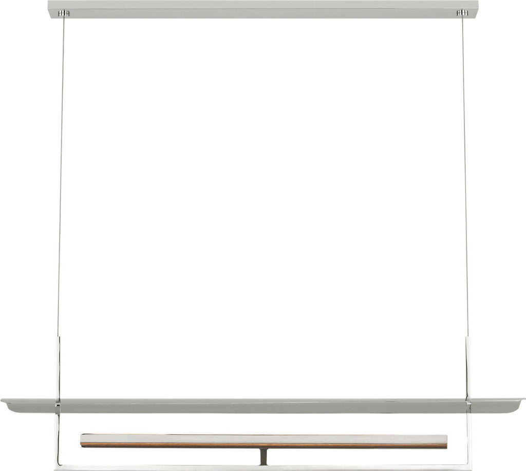 Tristan 54" Reflector Linear Chandelier | Polished Nickel