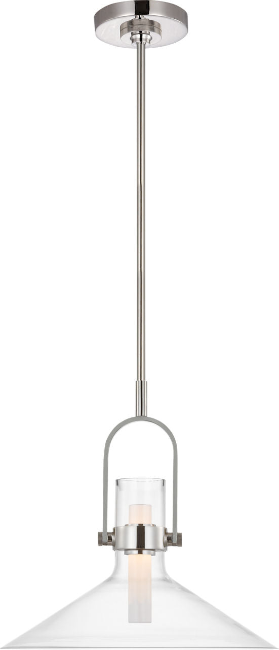 Larkin 14" Empire Pendant | Polished Nickel | Clear Glass