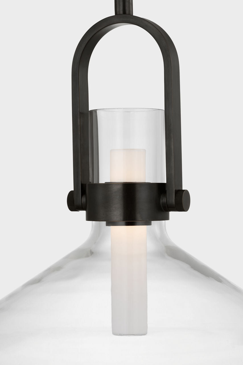 Larkin 18" Empire Pendant | Bronze | Clear Glass