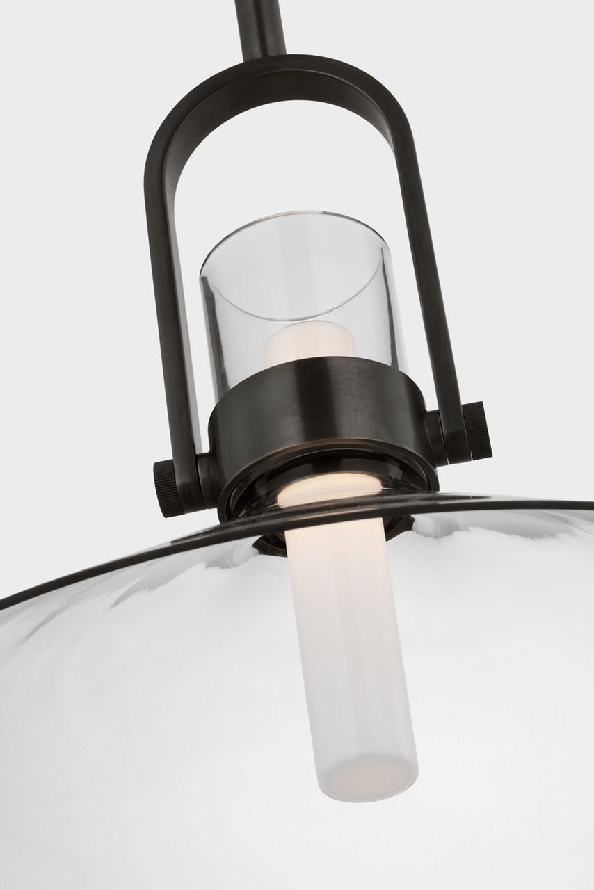Larkin 18" Empire Pendant | Bronze | Clear Glass