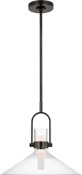 Larkin 18" Empire Pendant | Bronze | Clear Glass