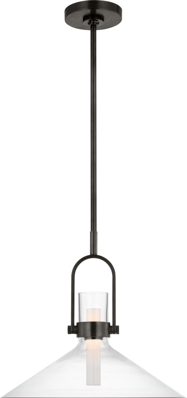 Larkin 18" Empire Pendant | Bronze | Clear Glass