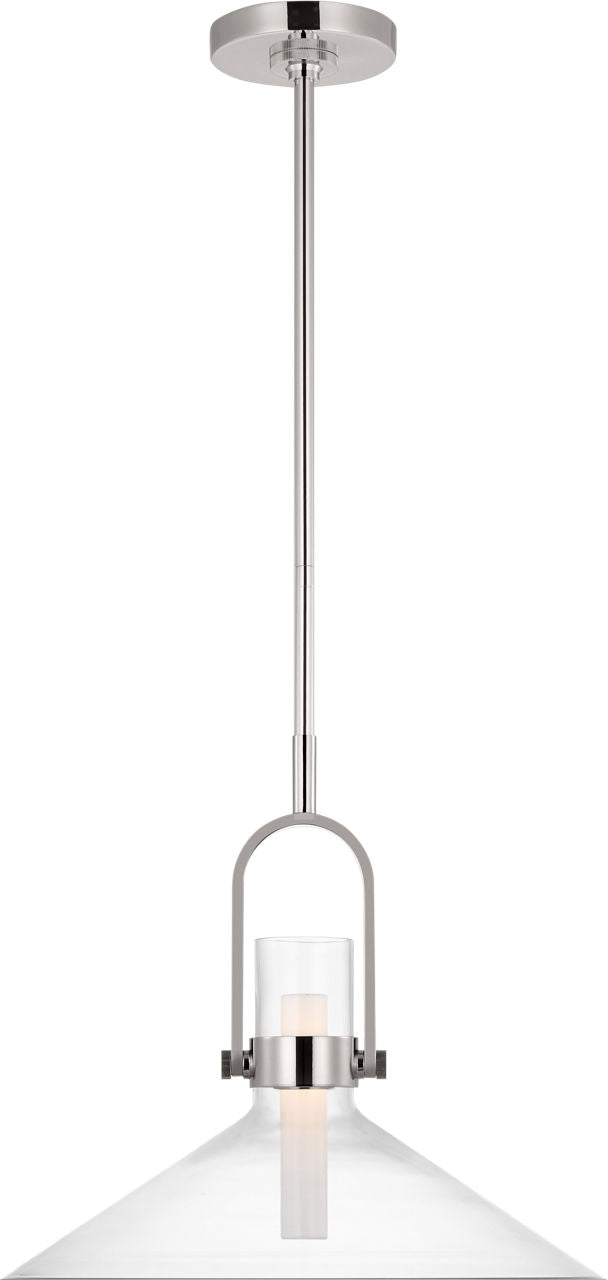 Larkin 18" Empire Pendant | Polished Nickel | Clear Glass