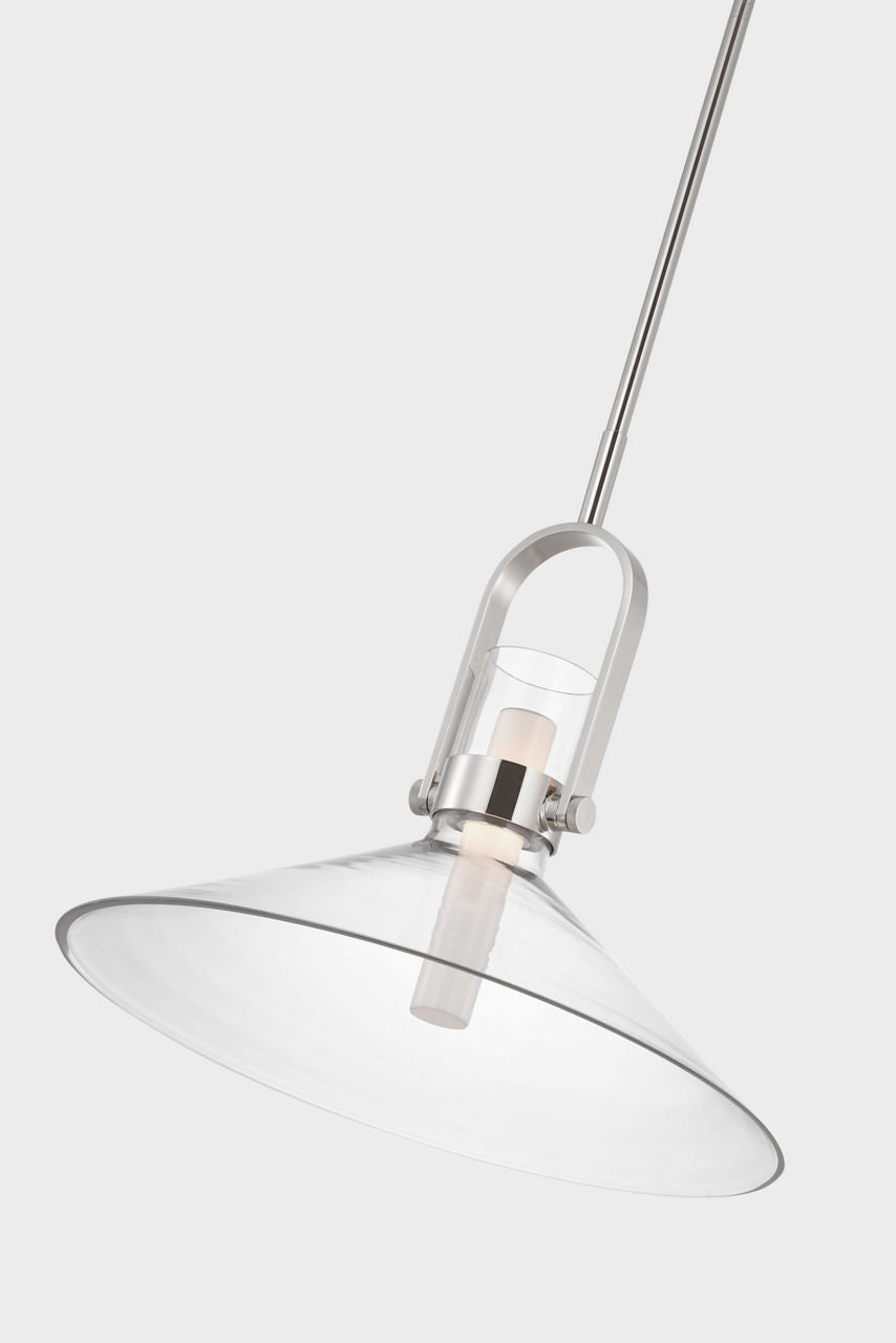Larkin 24" Empire Pendant | Polished Nickel | Clear Glass