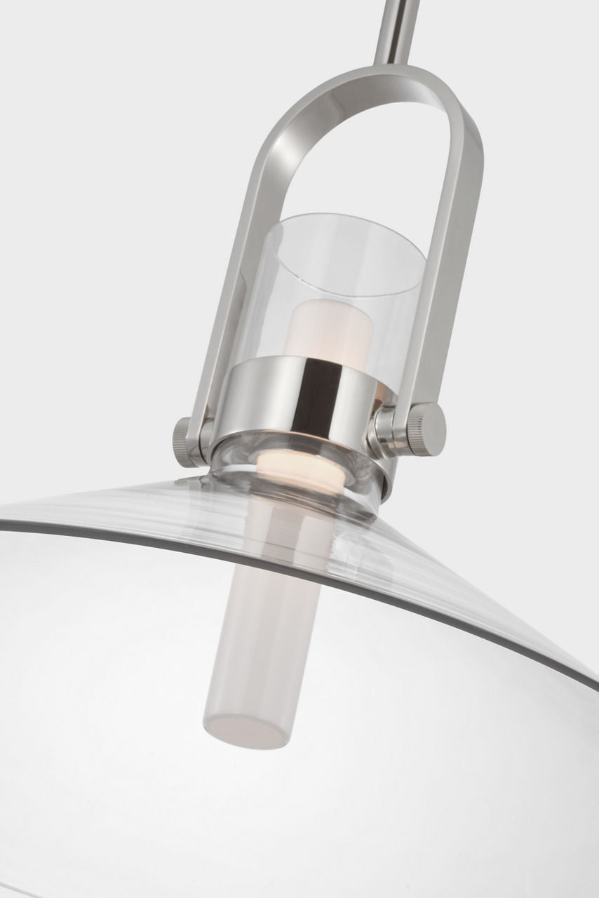 Larkin 24" Empire Pendant | Polished Nickel | Clear Glass
