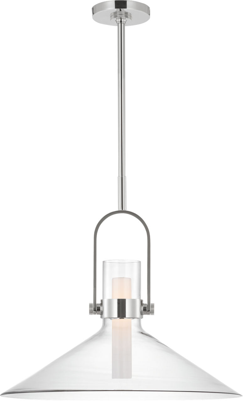 Larkin 24" Empire Pendant | Polished Nickel | Clear Glass
