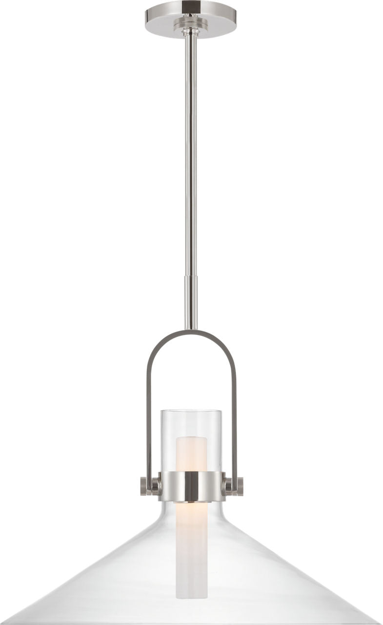 Larkin 24" Empire Pendant | Polished Nickel | Clear Glass