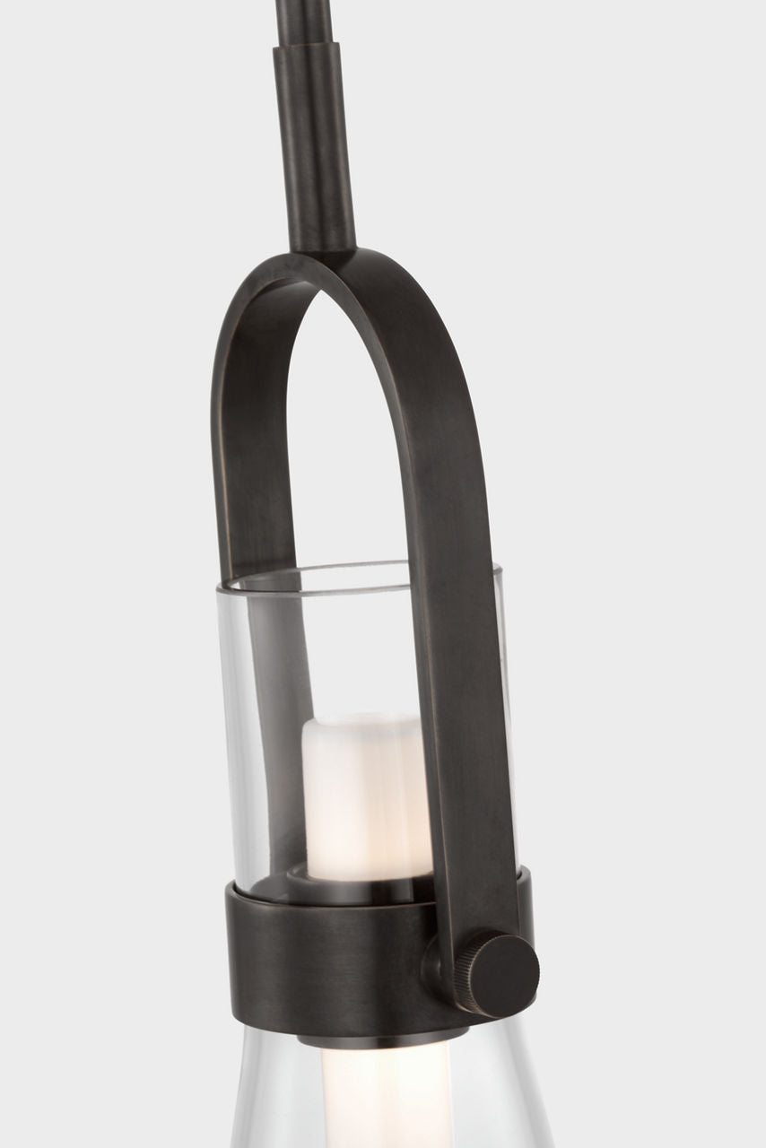 Larkin 5.5" Conical Pendant | Bronze | Clear Glass