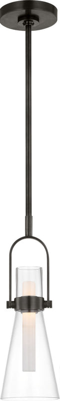 Larkin 5.5" Conical Pendant | Bronze | Clear Glass