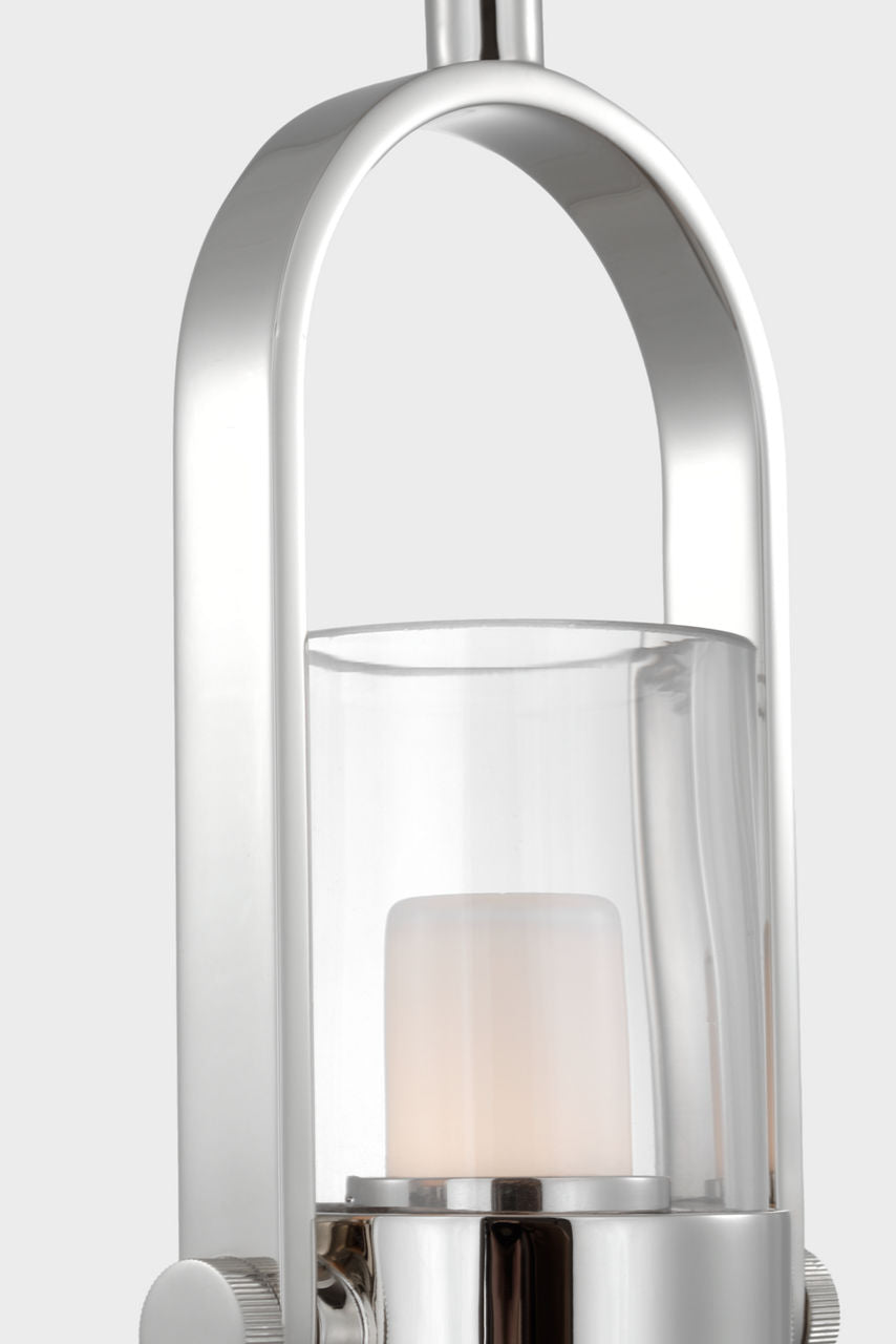 Larkin 5.5" Conical Pendant | Polished Nickel | Clear Glass