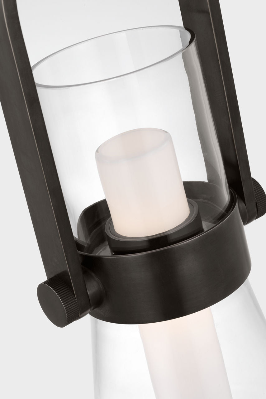 Larkin 9" Conical Pendant | Bronze | Clear Glass
