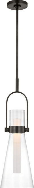 Larkin 9" Conical Pendant | Bronze | Clear Glass