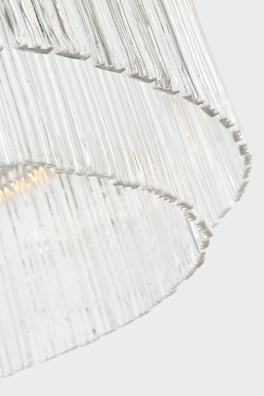 Maderno 36" Chandelier | Hand-Rubbed Antique Brass | Clear Glass