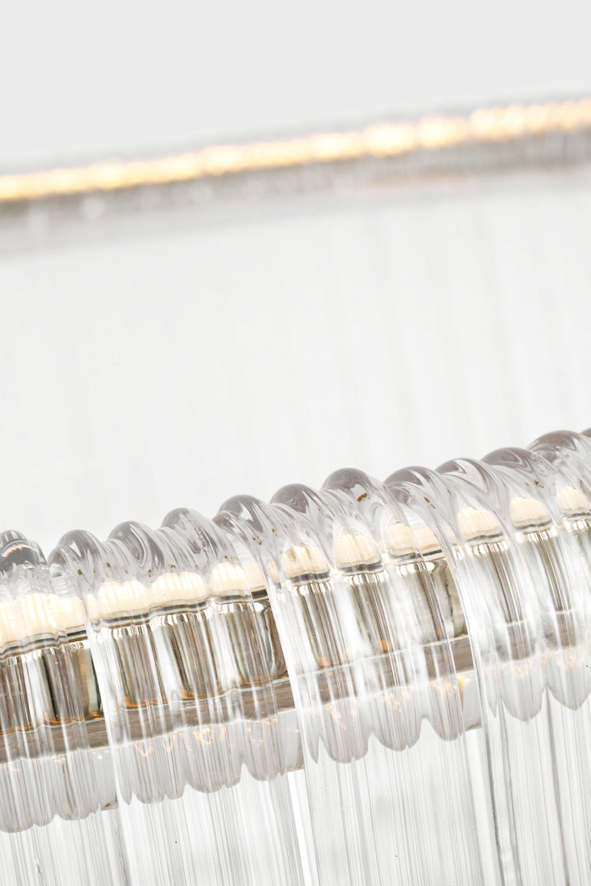 Maderno 48" Chandelier | Hand-Rubbed Antique Brass | Clear Glass