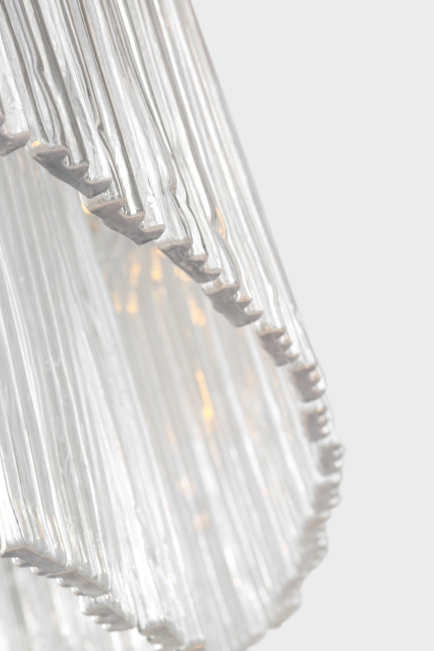 Maderno 48" Chandelier | Hand-Rubbed Antique Brass | Clear Glass