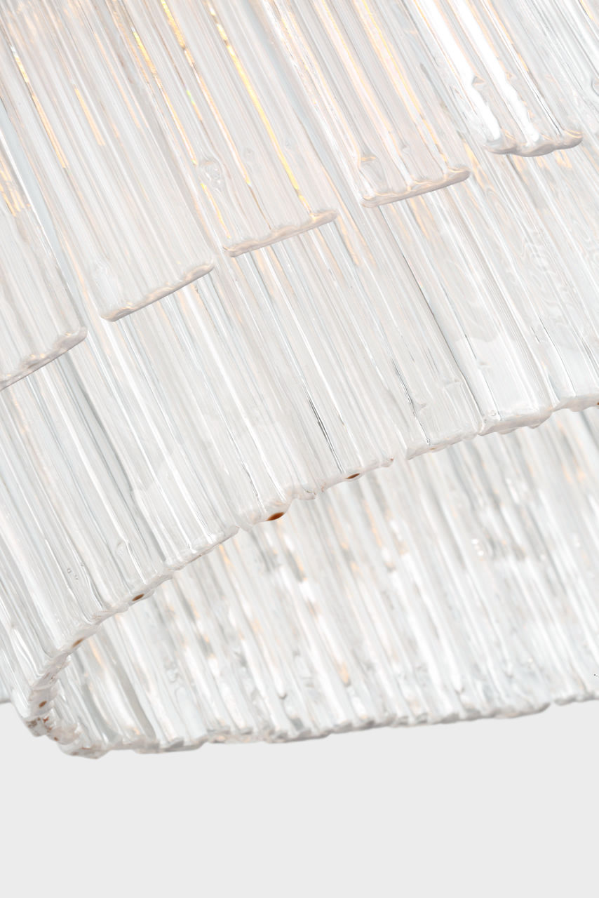 Maderno 55" Linear Chandelier | Hand-Rubbed Antique Brass | Clear Glass