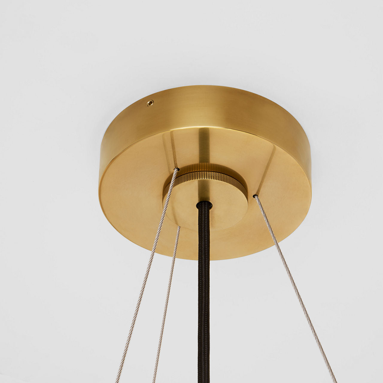 Palati Large Hanging Shade | Hand-Rubbed Antique Brass | Linen Shade