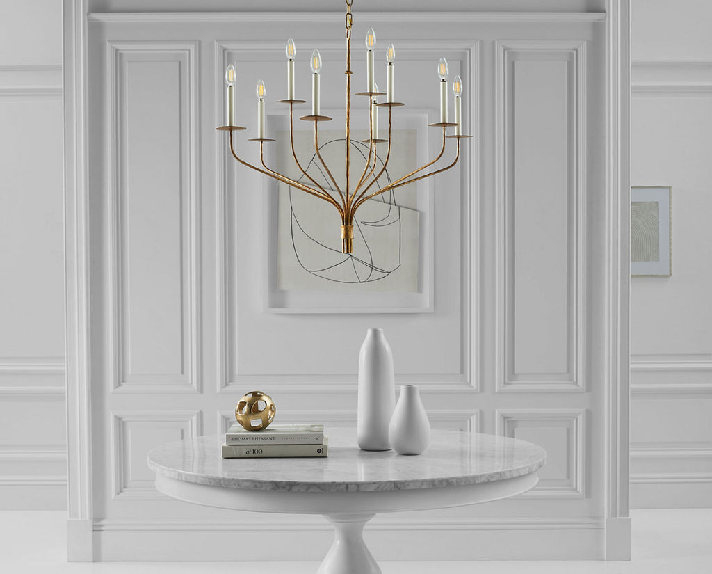 Belfair Large Two-Tier Chandelier | Gilded Iron
