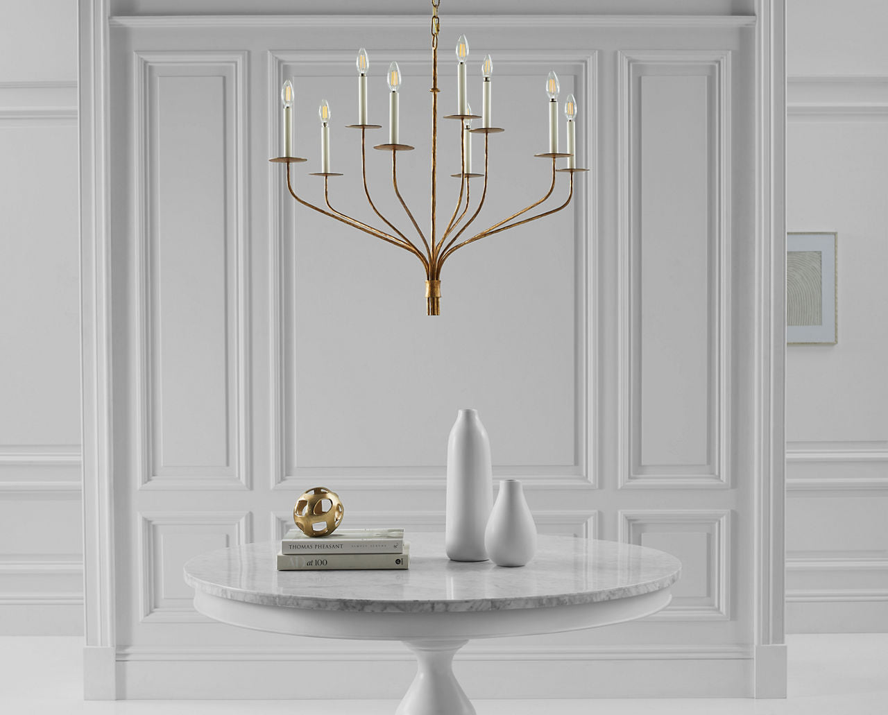 Belfair Large Two-Tier Chandelier | Gilded Iron