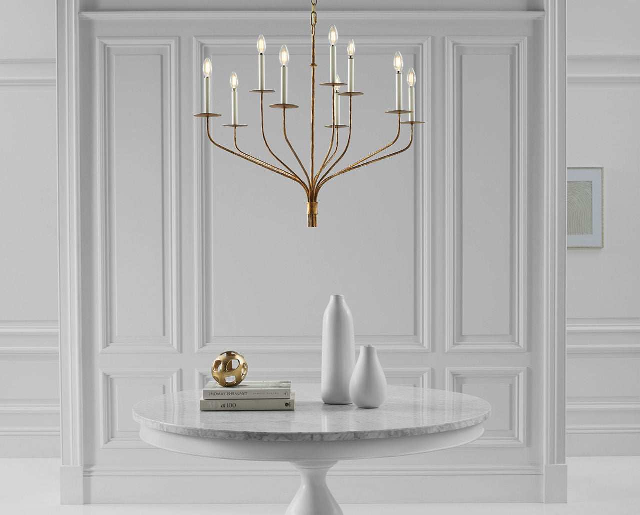 Belfair Large Two-Tier Chandelier | Gilded Iron