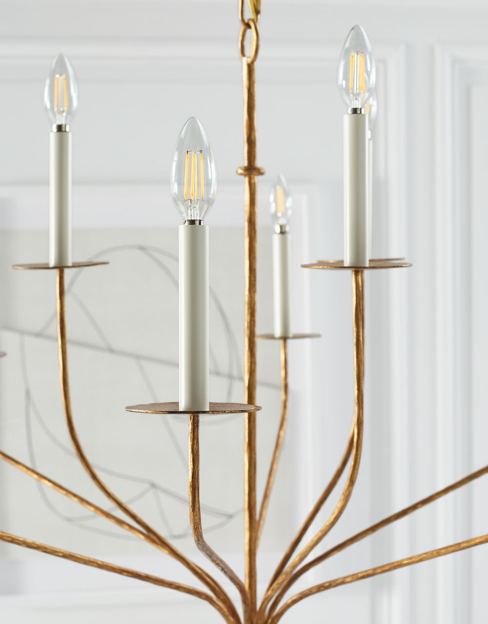 Belfair Large Two-Tier Chandelier | Gilded Iron
