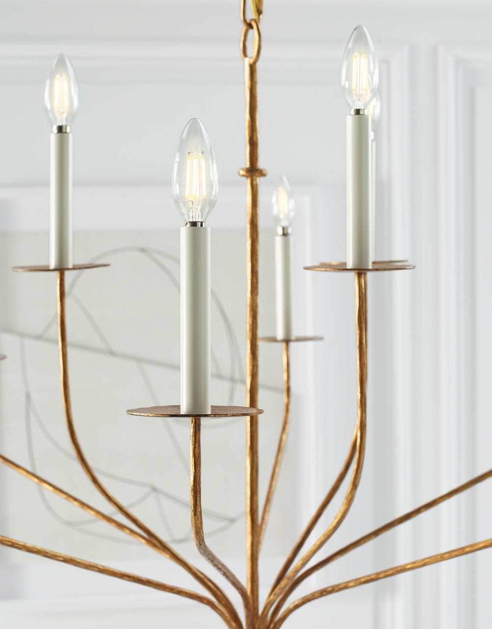Belfair Large Two-Tier Chandelier | Gilded Iron