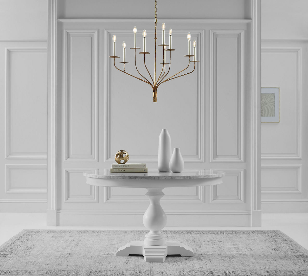 Belfair Large Two-Tier Chandelier | Gilded Iron