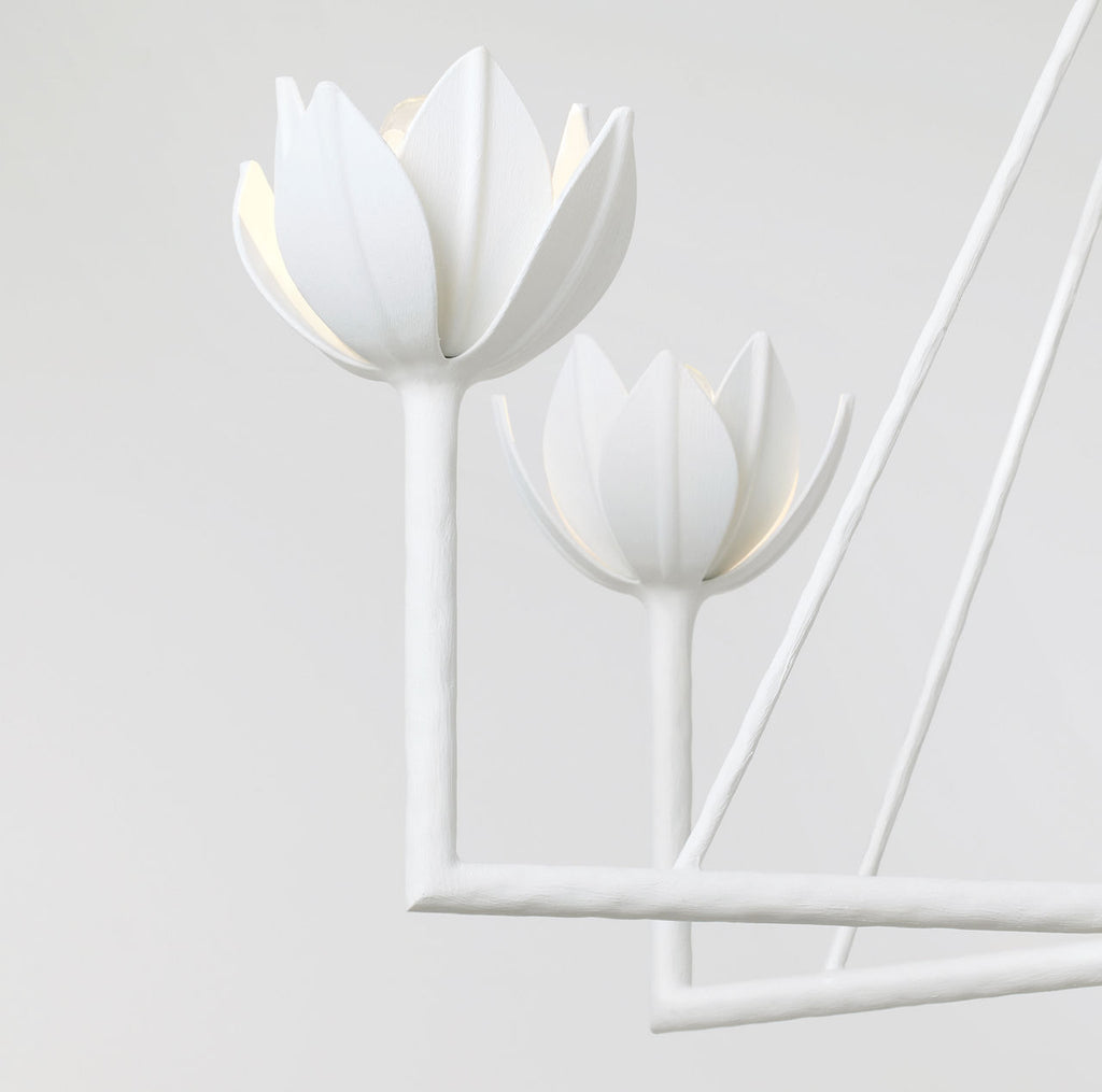 Alberto Large Single Tier Chandelier | Plaster White