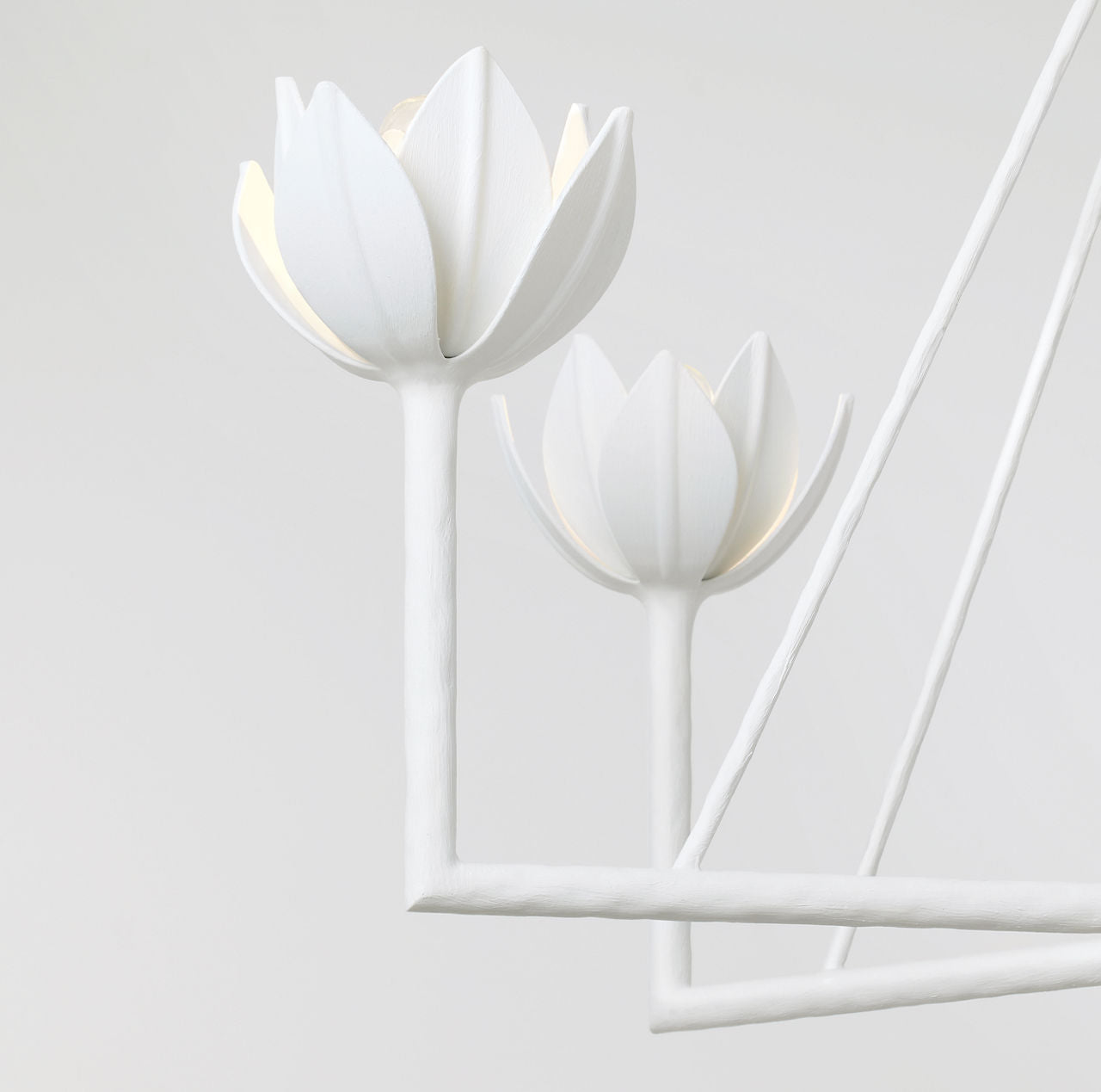 Alberto Large Single Tier Chandelier | Plaster White