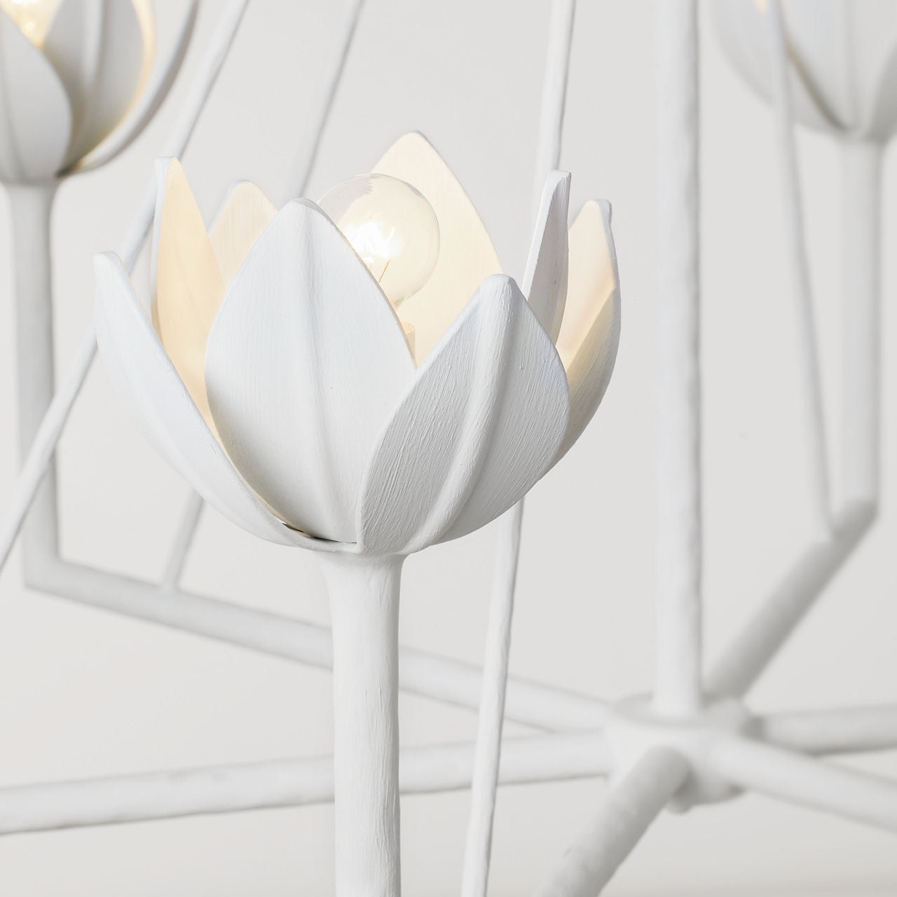 Alberto Large Single Tier Chandelier | Plaster White