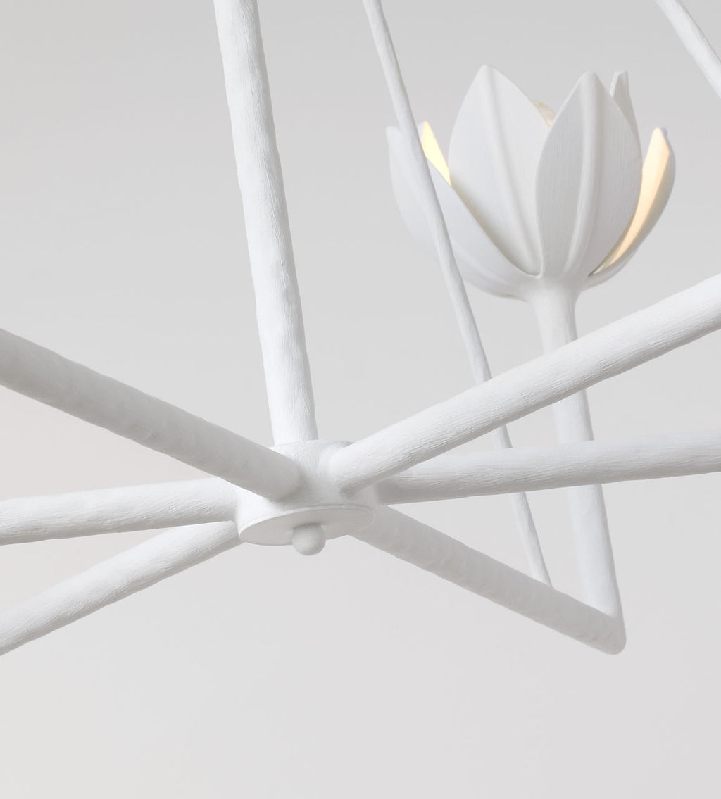 Alberto Large Single Tier Chandelier | Plaster White