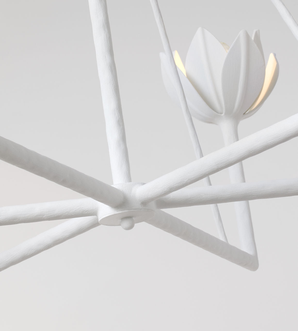 Alberto Large Single Tier Chandelier | Plaster White