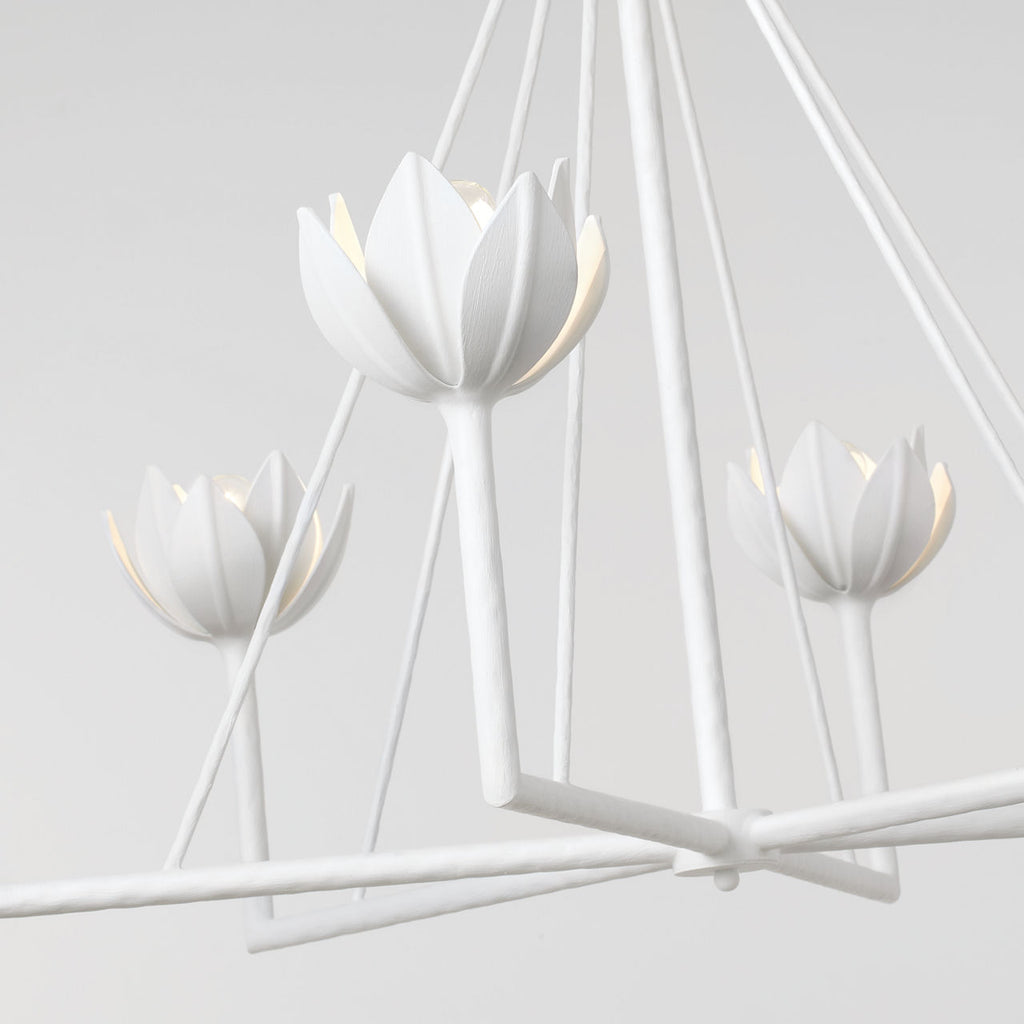 Alberto Large Single Tier Chandelier | Plaster White
