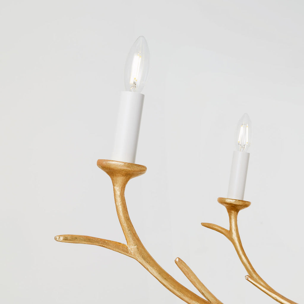 Iberia Large Chandelier | Antique Gold Leaf