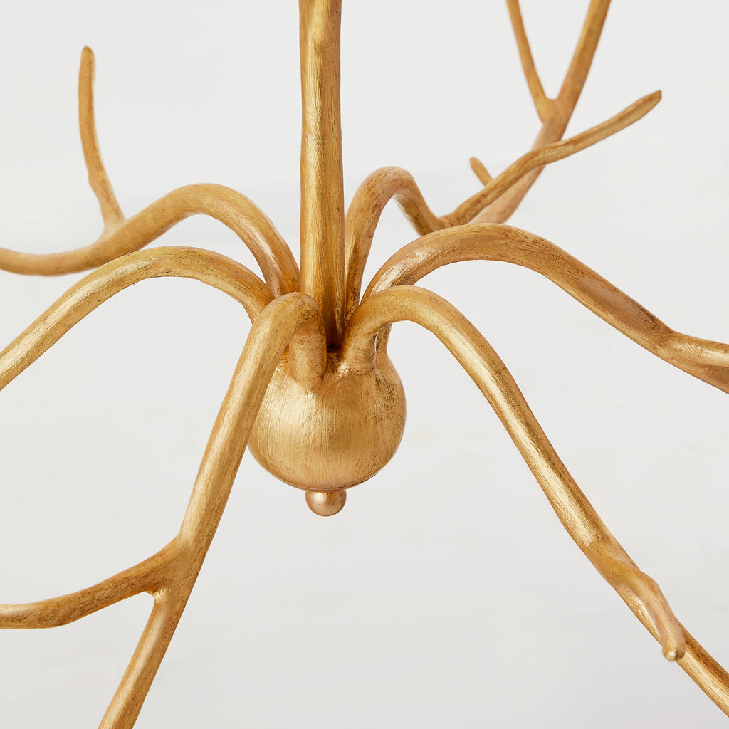 Iberia Large Chandelier | Antique Gold Leaf