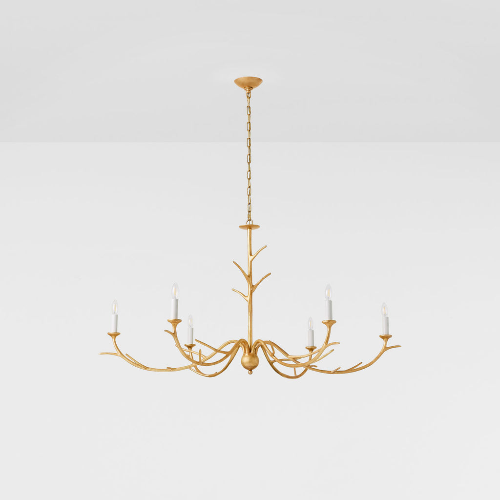 Iberia Large Chandelier | Antique Gold Leaf