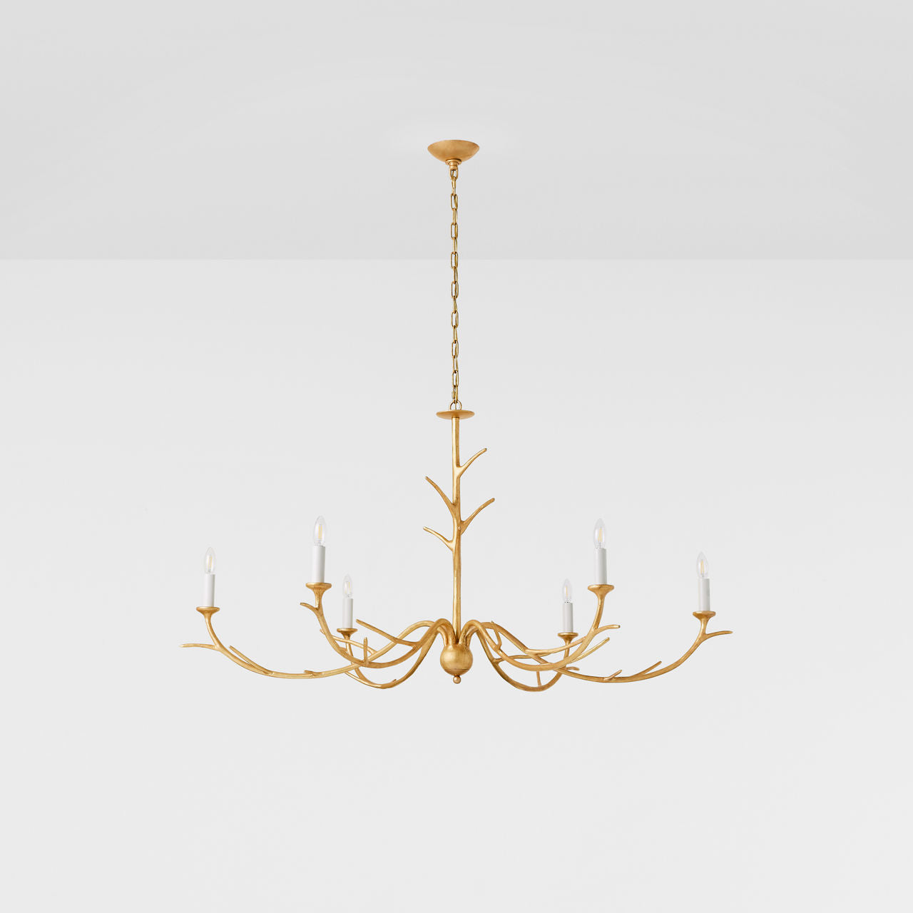 Iberia Large Chandelier | Antique Gold Leaf