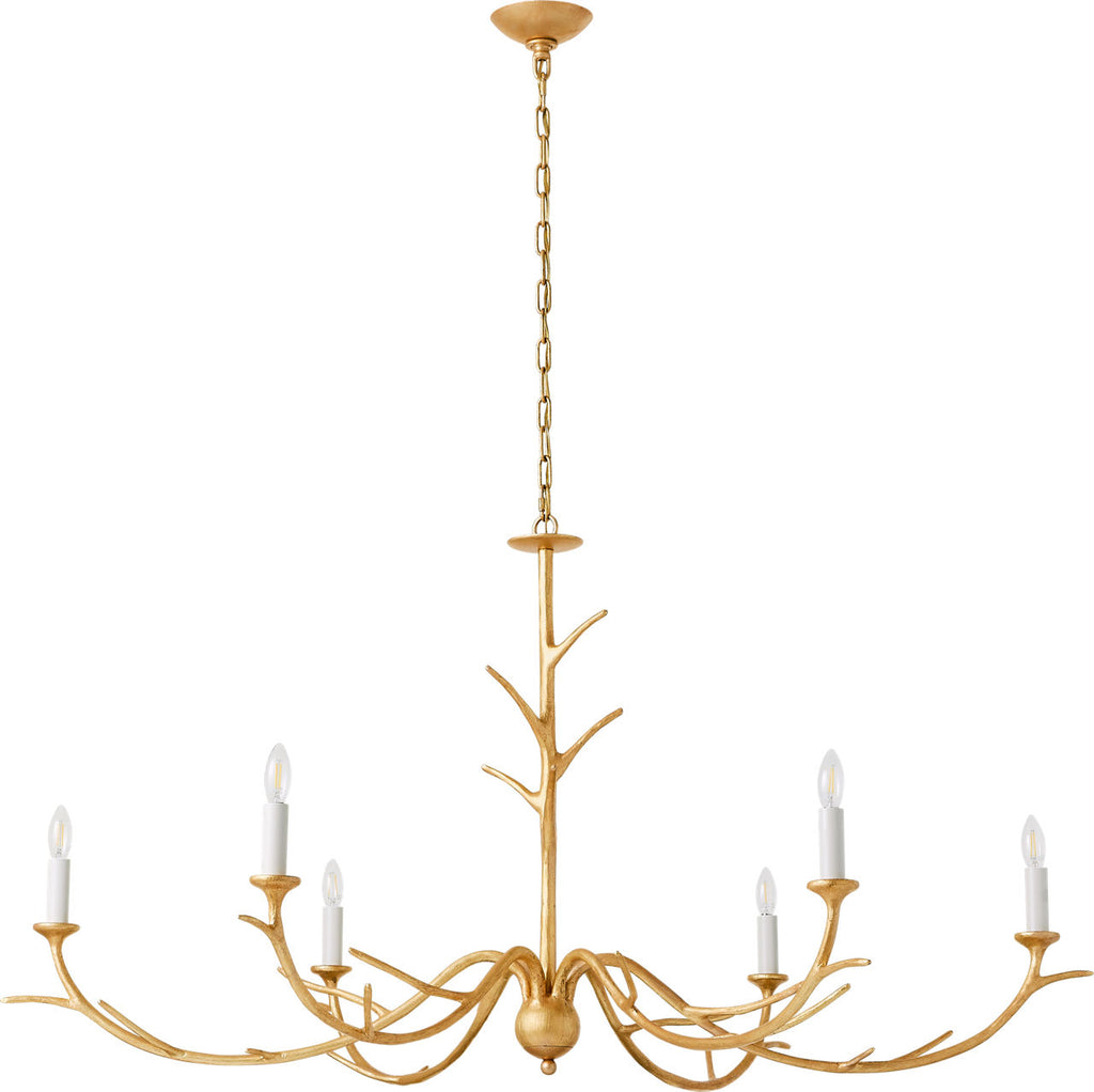 Iberia Large Chandelier | Antique Gold Leaf