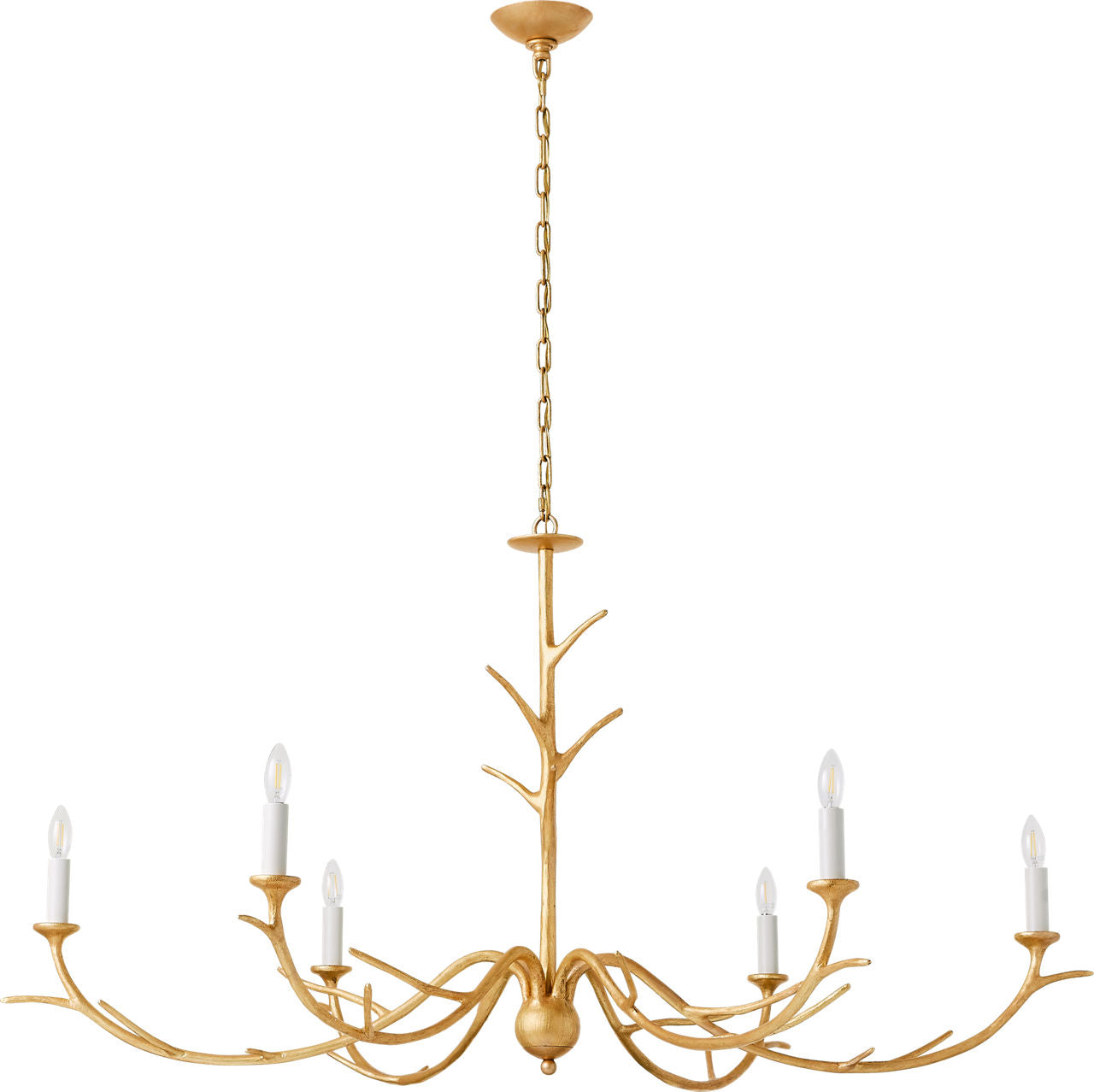 Iberia Large Chandelier | Antique Gold Leaf