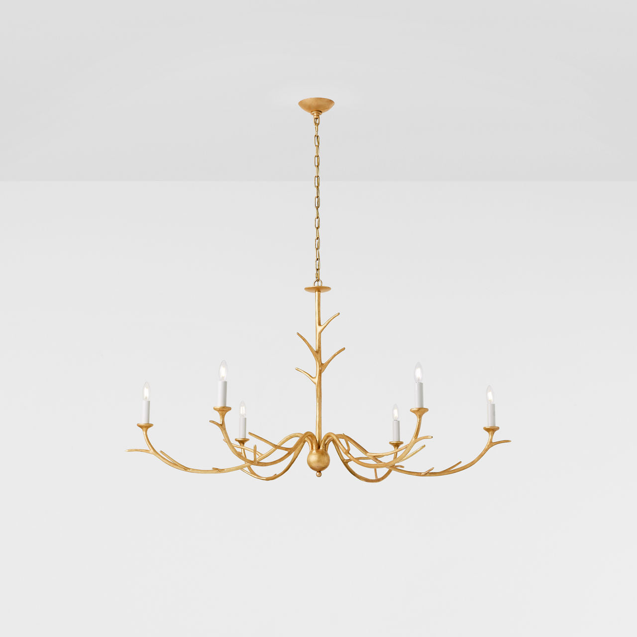 Iberia Large Chandelier | Antique Gold Leaf