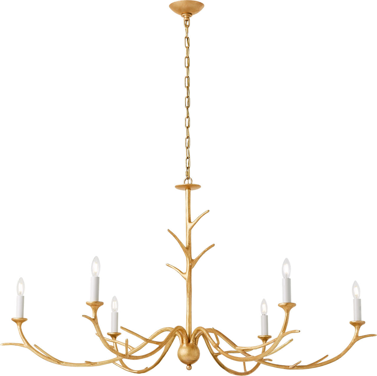Iberia Large Chandelier | Antique Gold Leaf