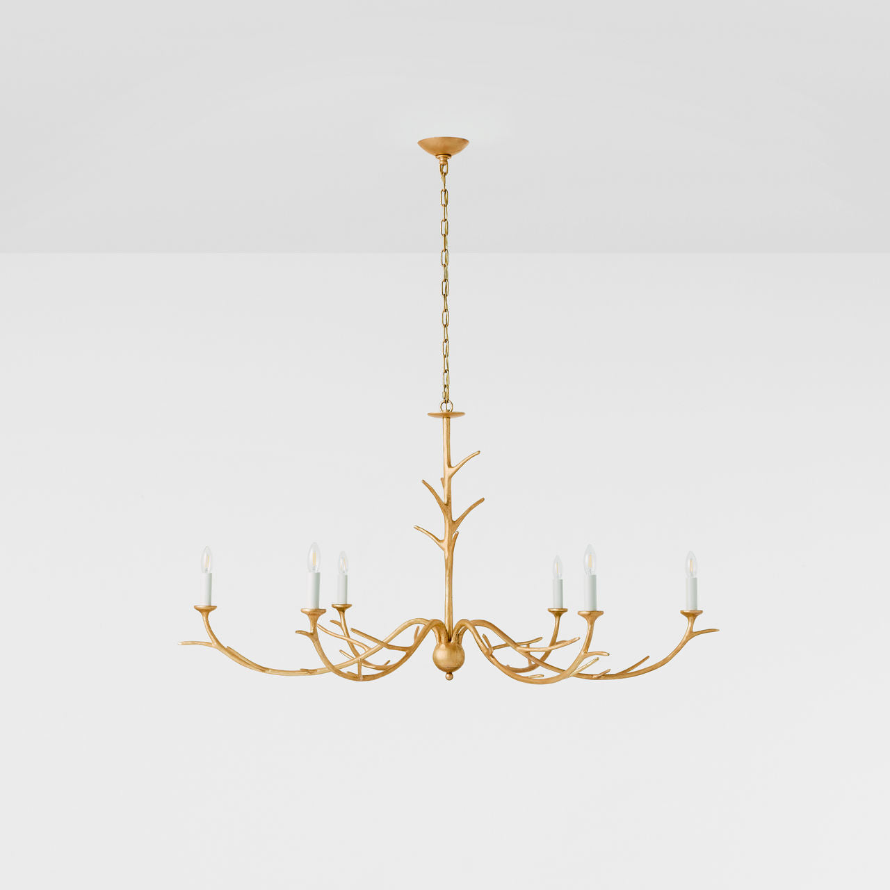 Iberia Large Chandelier | Antique Gold Leaf