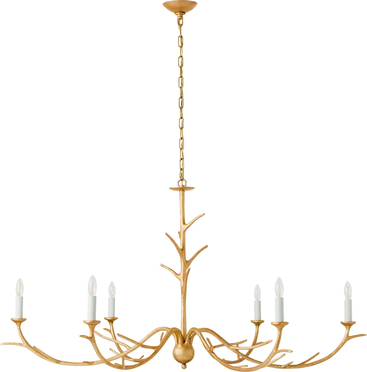 Iberia Large Chandelier | Antique Gold Leaf