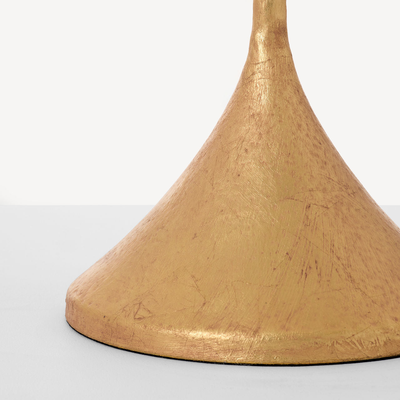 Alberto Large Floor Lamp | Antique Gold Leaf | Linen Shade
